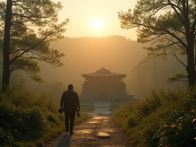 역사 유적지 촬영 현장 이미지